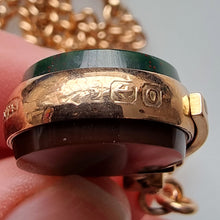 Load image into Gallery viewer, Art Deco 9ct Rose Gold Albert Chain with Swivel Fob Birmingham 1938 hallmark