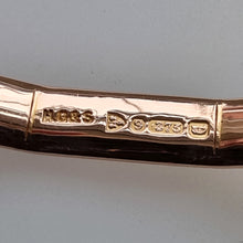 Load image into Gallery viewer, Art Deco 9ct Rose Gold Engine Turned Engraved Bangle hallmark