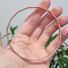 Load image into Gallery viewer, Art Deco 9ct Rose Gold Engine Turned Engraved Bangle in hand