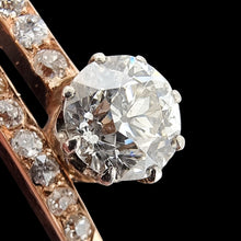 Load image into Gallery viewer, Antique 15ct Gold Sapphire and Diamond Bangle Bracelet close-up of diamond