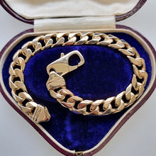 Load image into Gallery viewer, Vintage 9ct Gold Curb Link Bracelet, 48.5 grams in box