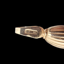 Load image into Gallery viewer, Gold bracelet with Italian 'AR' stamp on a black background