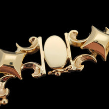 Load image into Gallery viewer, Vintage 9ct Yellow Gold Amethyst Fancy Bracelet, 29.8 grams