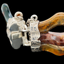 Load image into Gallery viewer, Victorian Silver Fancy Agate Bracelet