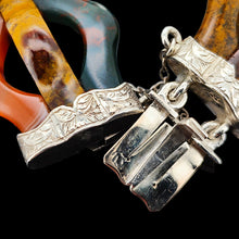 Load image into Gallery viewer, Victorian Silver Fancy Agate Bracelet
