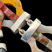 Load image into Gallery viewer, Victorian Silver Fancy Agate Bracelet