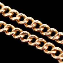 Load image into Gallery viewer, A rose gold curb link bracelet, on a black background
