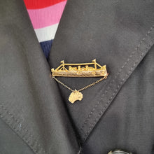Load image into Gallery viewer, Antique 9ct Yellow Gold Australian WWI Warship Brooch, Circa 1915