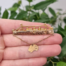 Load image into Gallery viewer, Antique 9ct Yellow Gold Australian WWI Warship Brooch, Circa 1915