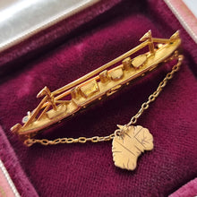 Load image into Gallery viewer, Antique 9ct Yellow Gold Australian WWI Warship Brooch, Circa 1915