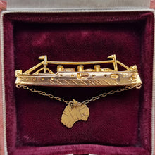 Load image into Gallery viewer, Antique 9ct Gold Australian WWI Warship Brooch