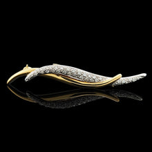 Load image into Gallery viewer, 18ct Yellow and White Gold Brilliant Cut Diamond Bar Brooch