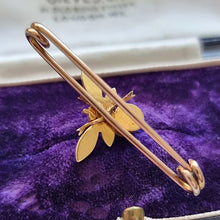 Load image into Gallery viewer, Antique 9ct and 15ct Yellow Gold Turquoise, Pearl and Ruby Bug Brooch