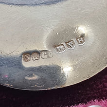 Load image into Gallery viewer, Vintage Sterling Silver Connemara Marble and Amethyst Brooch hallmark Chester 1958