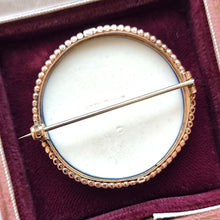 Load image into Gallery viewer, Vintage Wedgwood 9ct Gold Cameo Brooch back