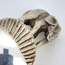 Load image into Gallery viewer, Stuart Devlin Vintage Sterling Silver Elephant Tea Caddy Spoon close-up of elephant