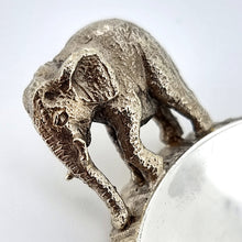 Load image into Gallery viewer, Stuart Devlin Vintage Sterling Silver Elephant Tea Caddy Spoon close-up of elephant