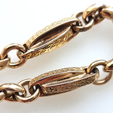 Load image into Gallery viewer, Antique 9ct Gold Fancy Link Chain, 31.2 grams close-up