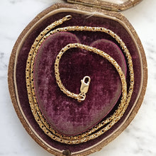 Load image into Gallery viewer, 18ct Yellow Gold 46cm Fancy Link Chain, 21.4 grams in antique box