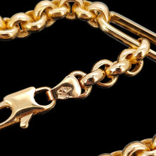 Load image into Gallery viewer, Vintage 9ct Yellow Gold Rolo/Trombone Link 19.8 Inch Chain