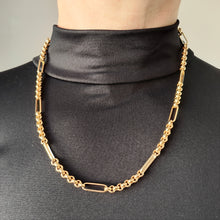 Load image into Gallery viewer, Vintage 9ct Yellow Gold Rolo/Trombone Link 19.8 Inch Chain