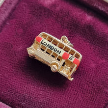 Load image into Gallery viewer, Vintage 9ct Gold London Bus Charm side