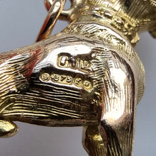 Load image into Gallery viewer, Georg Jensen Vintage 9ct Gold Boxer Dog Charm London 1961 hallmark