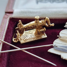 Load image into Gallery viewer, Vintage 9ct Gold Sewing Machine Charm top