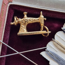 Load image into Gallery viewer, Vintage 9ct Gold Sewing Machine Charm side