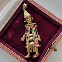 Load image into Gallery viewer, Vintage 9ct Gold Articulated Clown Pendant front