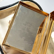 Load image into Gallery viewer, Art Deco 14k Yellow Gold Ruby Compact Case mirror