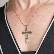 Load image into Gallery viewer, Vintage 9ct Welsh Gold Cross Pendant