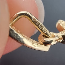 Load image into Gallery viewer, Vintage 14K Yellow Gold Amethyst and Diamond Cross Pendant hallmarked halter