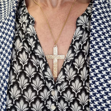 Load image into Gallery viewer, Edwardian 9ct Rose Gold Engraved Cross, Hallmarked Chester 1907 modelled with chain