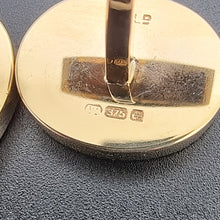Load image into Gallery viewer, Vintage 9ct Gold Oval Bloodstone Cufflinks Birmingham assay stamp