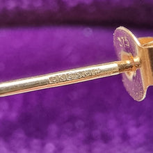 Load image into Gallery viewer, 9ct Gold Cabochon Amethyst Stud Earrings hallmark