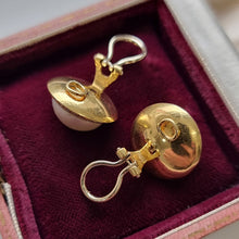 Load image into Gallery viewer, Vintage 18ct Yellow Gold Mabé Pearl and Diamond Clip-On Earrings, Dated 2000