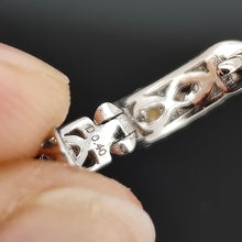 Load image into Gallery viewer, 18ct White Gold Diamond Huggie Hoop Earrings, 0.40ct