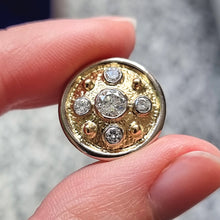 Load image into Gallery viewer, Vintage 18ct Yellow & White Gold Diamond Disc Earrings, 1.00ct in hand