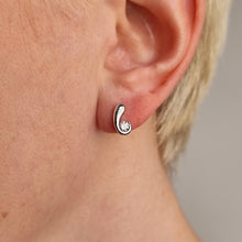 Load image into Gallery viewer, 18ct White Gold Brilliant Cut Diamond Earrings, 0.30ct modelled