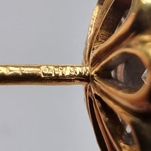 Load image into Gallery viewer, 18ct Yellow & White Gold Brilliant Cut Diamond Cluster Stud Earrings