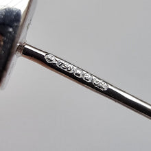 Load image into Gallery viewer, 18ct White Gold Brilliant Cut Diamond Oval Hoop Earrings Edinburgh 2000 hallmark