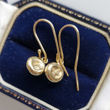 Load image into Gallery viewer, Vintage 18ct Yellow Gold Diamond Drop Earrings