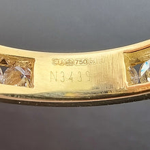 Load image into Gallery viewer, 18ct Yellow Gold Diamond Half Hoop Earrings, 1.40ct London 2009 laser hallmark