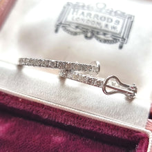 Load image into Gallery viewer, 18ct White Gold Diamond Double Sided Hoop Earrings, 1.50ct in box