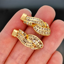 Load image into Gallery viewer, 18ct Yellow Gold Brilliant and Baguette Cut Diamond Drop Earrings