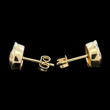 Load image into Gallery viewer, Vintage 14ct Yellow and White Gold Citrine and Diamond Stud Earrings