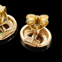 Load image into Gallery viewer, Vintage 14ct Yellow and White Gold Citrine and Diamond Stud Earrings