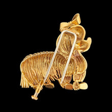 Load image into Gallery viewer, Vintage 18ct Yellow Gold Shih Tzu Dog Brooch, Circa 1960's
