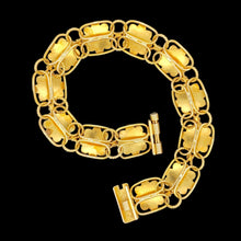 Load image into Gallery viewer, Vintage 14ct Gold Turquoise Flower Cluster Bracelet